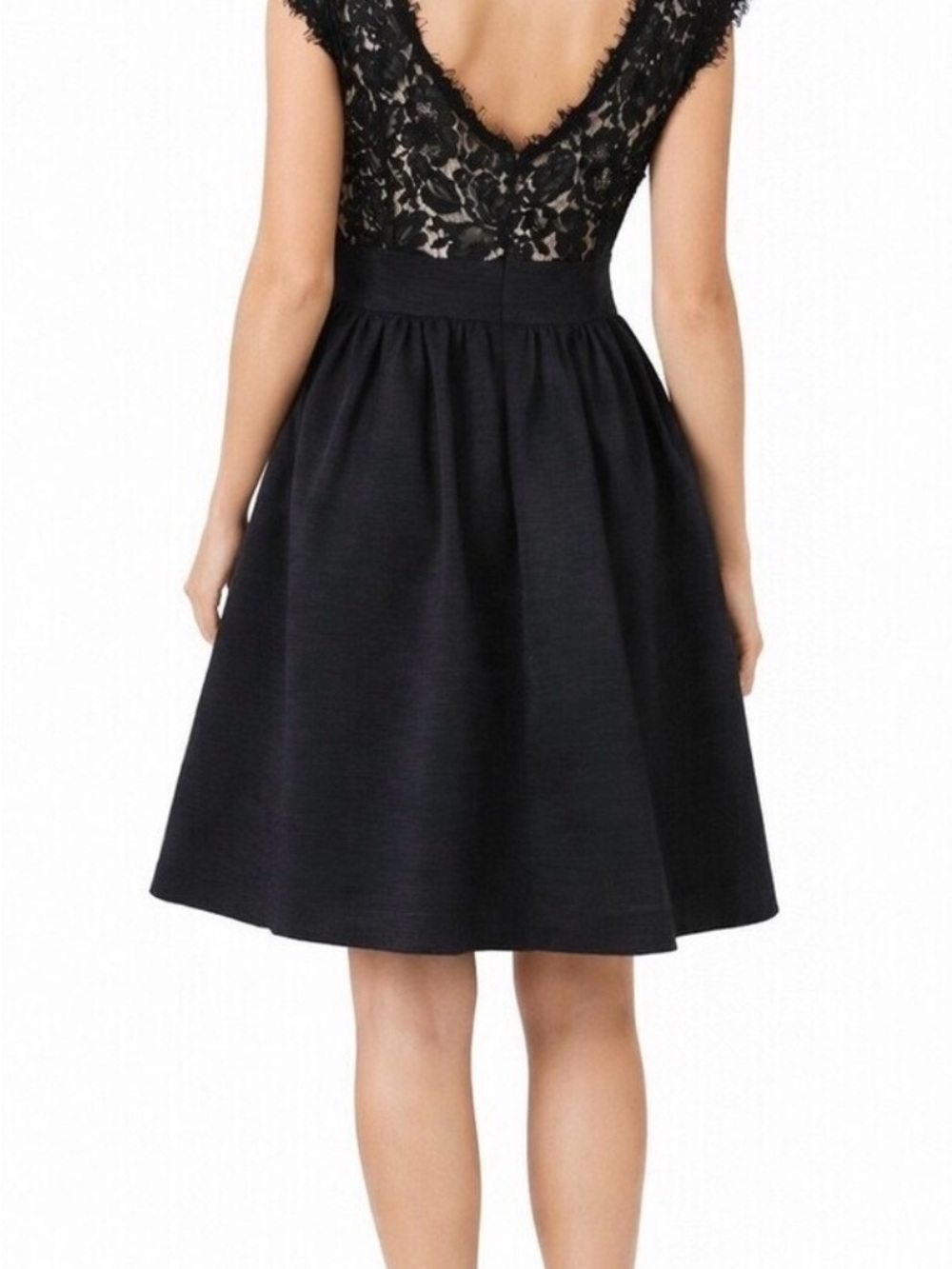 Eliza J Lace Overlay Cocktail Dress with Pockets